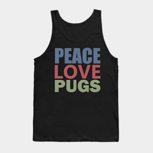 Peace Love Mops - Peace Love Pugs Shirt Tank Top